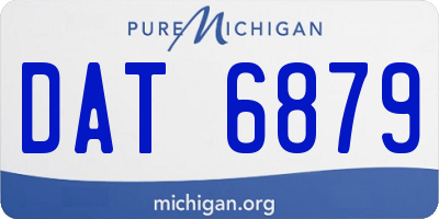 MI license plate DAT6879