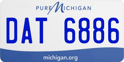 MI license plate DAT6886