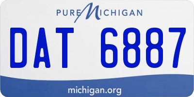 MI license plate DAT6887