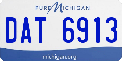 MI license plate DAT6913