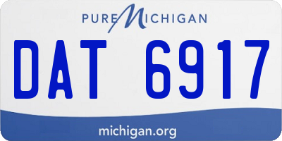 MI license plate DAT6917