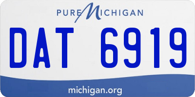 MI license plate DAT6919
