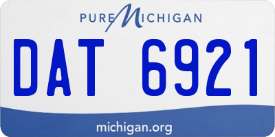 MI license plate DAT6921