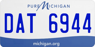 MI license plate DAT6944