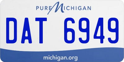 MI license plate DAT6949