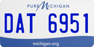 MI license plate DAT6951