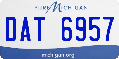 MI license plate DAT6957
