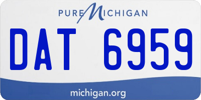 MI license plate DAT6959