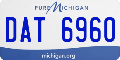 MI license plate DAT6960
