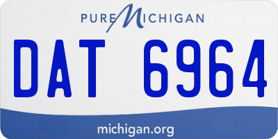 MI license plate DAT6964