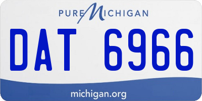MI license plate DAT6966