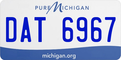 MI license plate DAT6967
