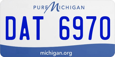 MI license plate DAT6970
