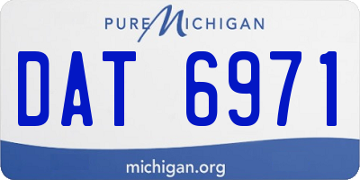 MI license plate DAT6971