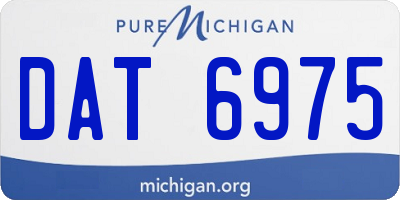 MI license plate DAT6975