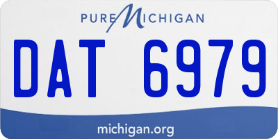 MI license plate DAT6979