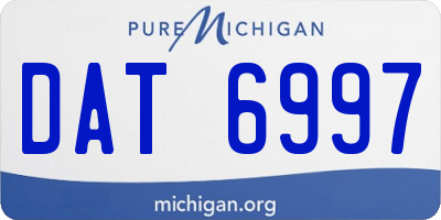 MI license plate DAT6997