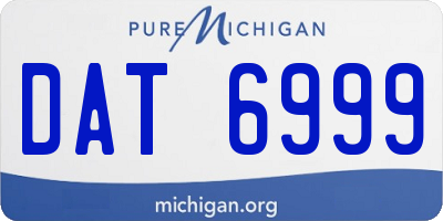 MI license plate DAT6999