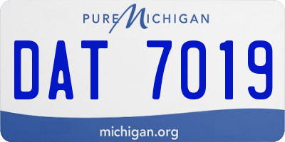 MI license plate DAT7019