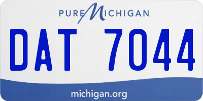 MI license plate DAT7044