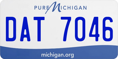 MI license plate DAT7046
