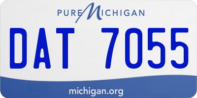 MI license plate DAT7055