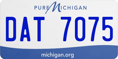MI license plate DAT7075
