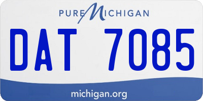 MI license plate DAT7085
