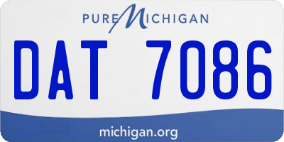 MI license plate DAT7086
