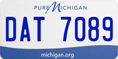 MI license plate DAT7089