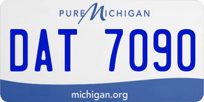 MI license plate DAT7090