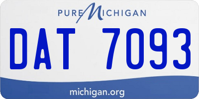 MI license plate DAT7093