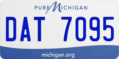 MI license plate DAT7095