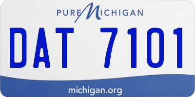 MI license plate DAT7101