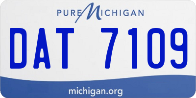 MI license plate DAT7109