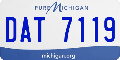 MI license plate DAT7119