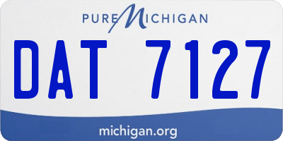 MI license plate DAT7127