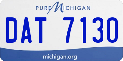 MI license plate DAT7130