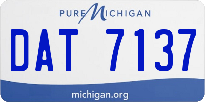 MI license plate DAT7137