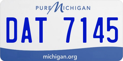 MI license plate DAT7145