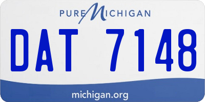 MI license plate DAT7148