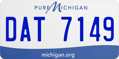 MI license plate DAT7149
