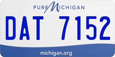 MI license plate DAT7152