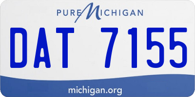 MI license plate DAT7155