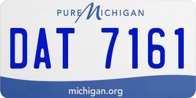MI license plate DAT7161