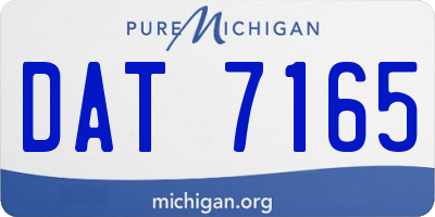 MI license plate DAT7165