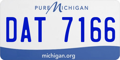 MI license plate DAT7166