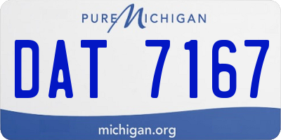 MI license plate DAT7167