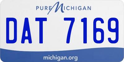 MI license plate DAT7169