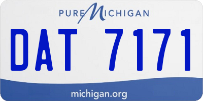 MI license plate DAT7171